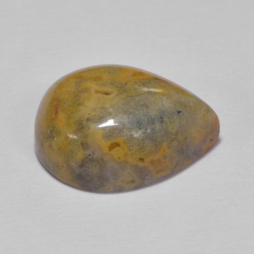 8.66克拉天然多色玛瑙，梨形，15.8×12毫米，不透明