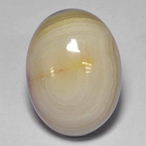 19.56克拉天然多色玛瑙，椭圆形切割，20×14.8毫米，不透明