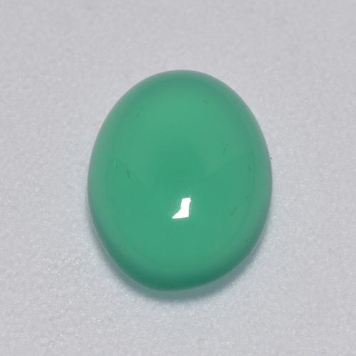 1.58克拉天然绿色玛瑙，椭圆形切割，8.9×6.8毫米，透明