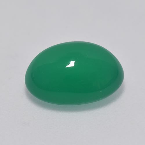 2.81克拉天然绿色玛瑙，椭圆形切割，10.5×8毫米，透明