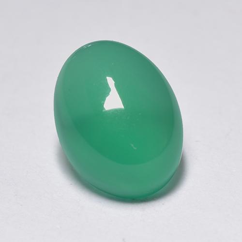 1.48克拉天然绿色玛瑙，椭圆形切割，8.1×6.1毫米，透明