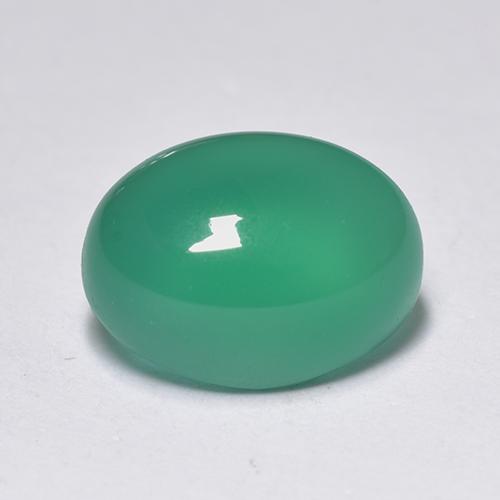 1.48克拉天然绿色玛瑙，椭圆形切割，8.1×6.1毫米，透明