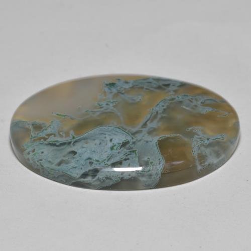 30.79克拉天然多色玛瑙，椭圆形切割，31.8×23.8毫米，半透明
