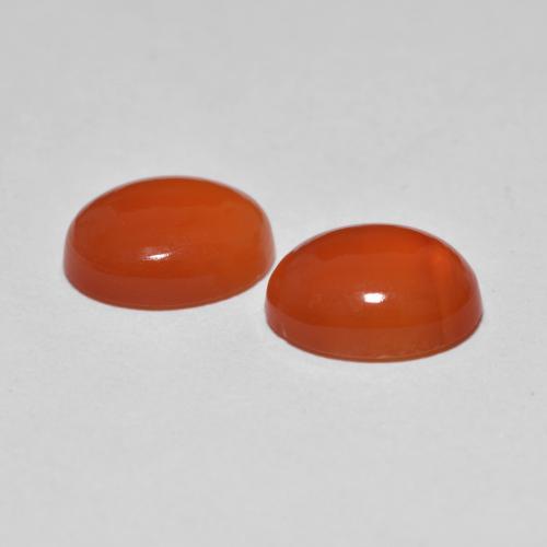 3.32天然橙色玛瑙，椭圆形切割，8.9×7.1毫米，透明
