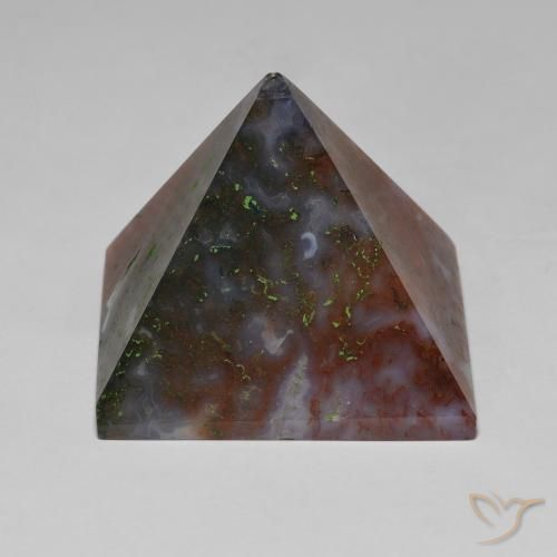 105.43ct 天然 绿色和红色 玛瑙, 正方形, 不透明
