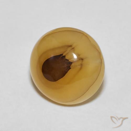 4.21克拉天然玛瑙，圆形的，半透明
