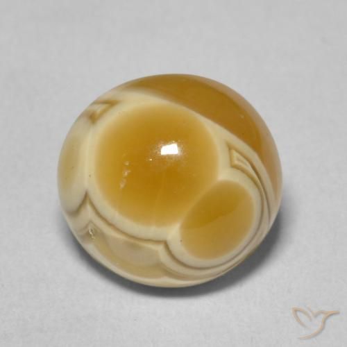 6.55克拉天然玛瑙，圆形的，不透明
