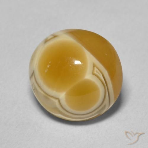 6.55克拉天然玛瑙，圆形的，不透明