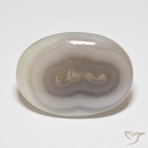 34.15ct 天然 White Cream 玛瑙, 椭圆形, 不透明
