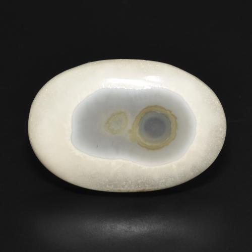 19.82ct 天然 多色白 玛瑙, 椭圆形, 不透明