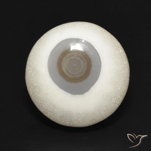 14.01ct 天然 多色白 玛瑙, 圆形的, 不透明