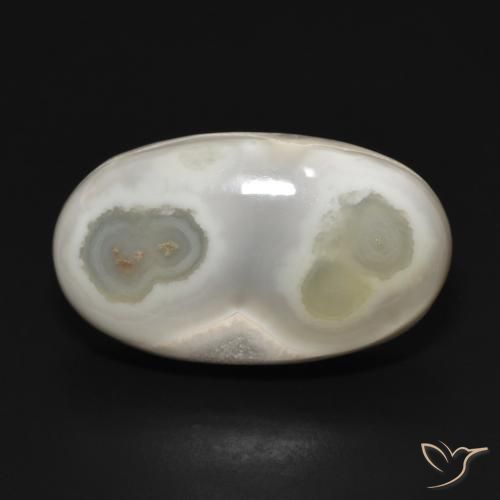 29.67ct 天然 暖白 玛瑙, 椭圆形, 不透明