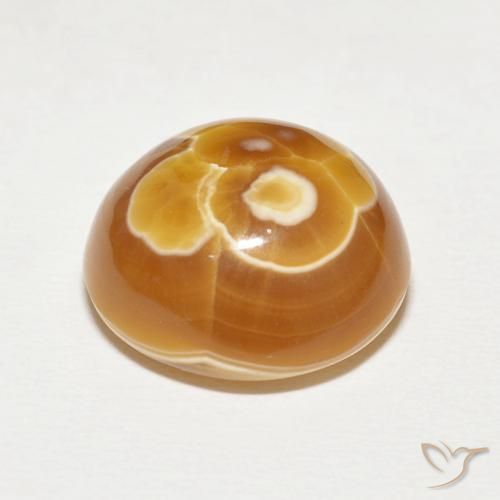16.88克拉天然玛瑙，圆形的，不透明