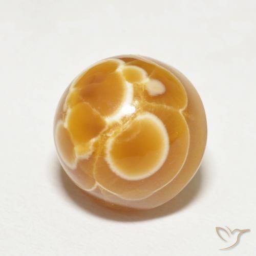 12.87克拉天然玛瑙，圆形的，不透明
