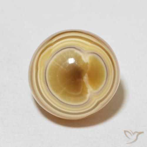 16.93ct 天然 彩色 玛瑙, 圆形的, 不透明