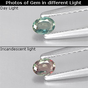 0.12克拉天然紫翠玉，椭圆形切割，VS