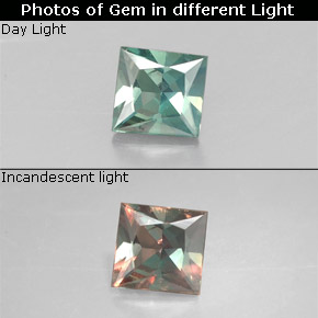 0.23克拉天然多色亚历山大石，方形，3.5×3.4毫米，VVS-VS