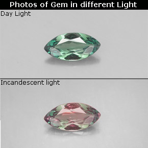 0.26克拉天然多色亚历山大石，马眼形，6.6×3.3毫米，VS