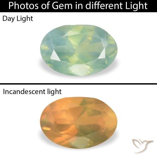 0.09ct 天然 浅绿色 紫翠玉, 椭圆形, VS