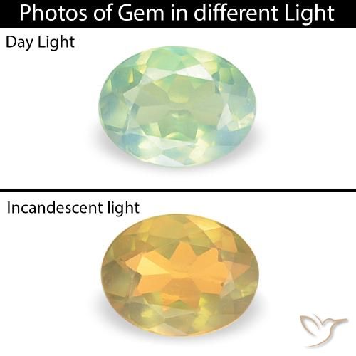 0.10ct 天然 浅梨绿色 紫翠玉, 椭圆形, VVS-VS