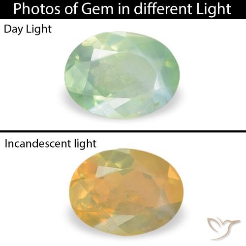 0.16ct 天然 非常浅的绿色 紫翠玉, 椭圆形, VS