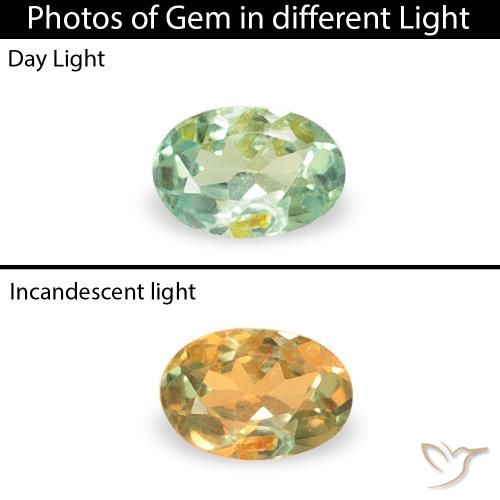 0.05ct 天然 浅黄绿色 紫翠玉, 椭圆形, VS