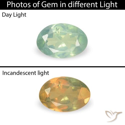 0.07ct 天然 蓝绿色 紫翠玉, 椭圆形, VS