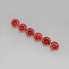 克拉天然铁铝榴石石榴石，圆形切割，VS