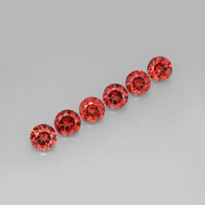 克拉天然铁铝榴石石榴石，圆形切割，VS