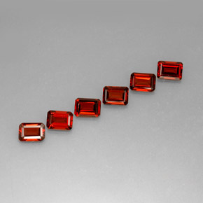 克拉天然铁铝榴石石榴石，祖母绿式切割，VVS-VS