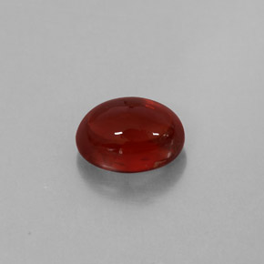 1.28克拉天然红色铁铝榴石，透明，6.7×5.1毫米，透明/半透明