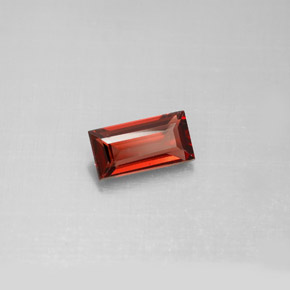 1.10克拉天然红色铁铝榴石，长方形切工，8.1×4.2毫米，VS