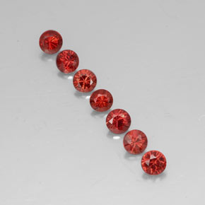 克拉天然铁铝榴石石榴石，圆形切割，VVS-VS