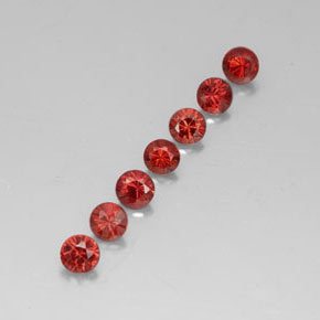 克拉天然铁铝榴石石榴石，圆形切割，VVS-VS