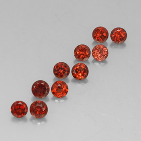 克拉天然铁铝榴石石榴石，圆形切割，VVS-VS