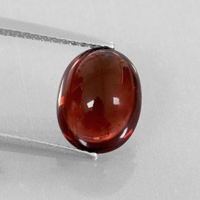 3.38克拉天然红色铁铝榴石，透明，9.9×7.7毫米，透明/半透明