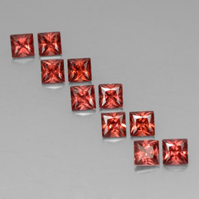 克拉天然铁铝榴石石榴石，正方形，VVS-VS