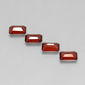 克拉天然铁铝榴石石榴石，祖母绿式切割，VVS-VS