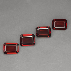 克拉天然铁铝榴石石榴石，祖母绿式切割，VVS