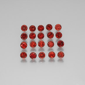 克拉天然铁铝榴石石榴石，圆形切割，VS