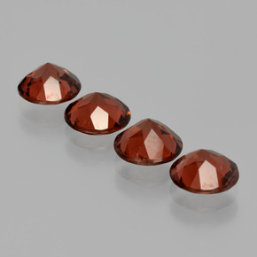 克拉天然铁铝榴石石榴石，圆形切割，VS