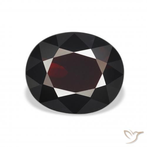 3.57ct 天然 暗红色 铁铝榴石石榴石, 椭圆形, VVS-VS
