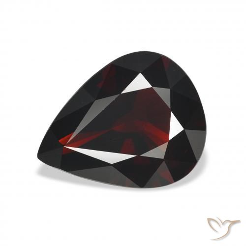 4.89ct 天然 暗红色 铁铝榴石石榴石, 梨形, VVS-VS