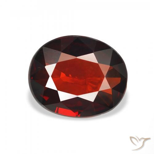 3.19ct 天然 暗红色 铁铝榴石石榴石, 椭圆形, VVS-VS