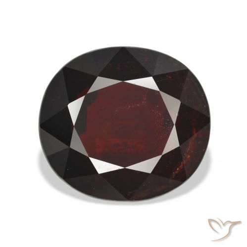 18.33ct 天然 黑红色 铁铝榴石石榴石, 椭圆形, VVS-VS