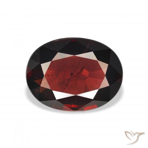 4.83ct 天然 深血红色 铁铝榴石石榴石, 椭圆形, VS
