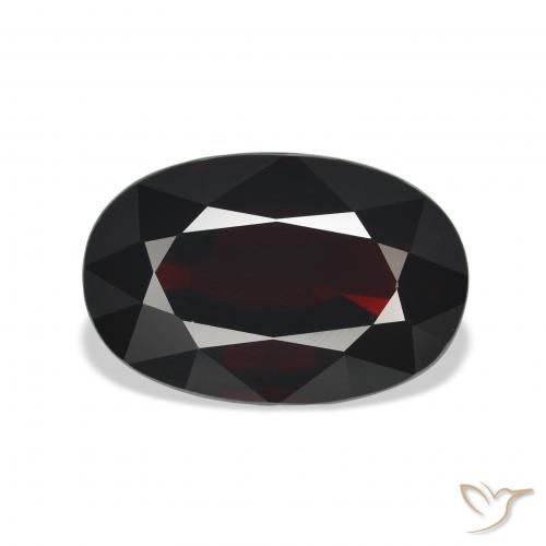 11.55ct 天然 黑红色 铁铝榴石石榴石, 椭圆形, VVS-VS