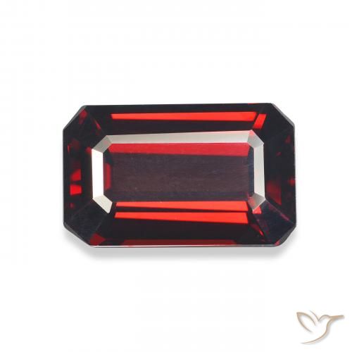 6.40ct 天然 深红色 铁铝榴石石榴石, 祖母绿式切割, VVS-VS