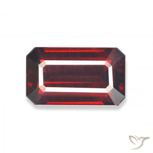 6.08ct 天然 深红色 铁铝榴石石榴石, 祖母绿式切割, VVS-VS