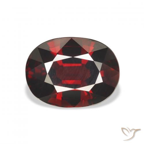 6.86ct 天然 暗红色 铁铝榴石石榴石, 椭圆形, VVS-VS
